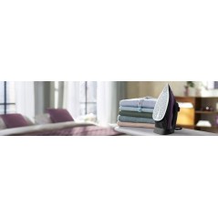 Philips 5000 Series DST5030 Steam Iron 2400W - Black & Purple | Powerful Performance & Sleek Design!